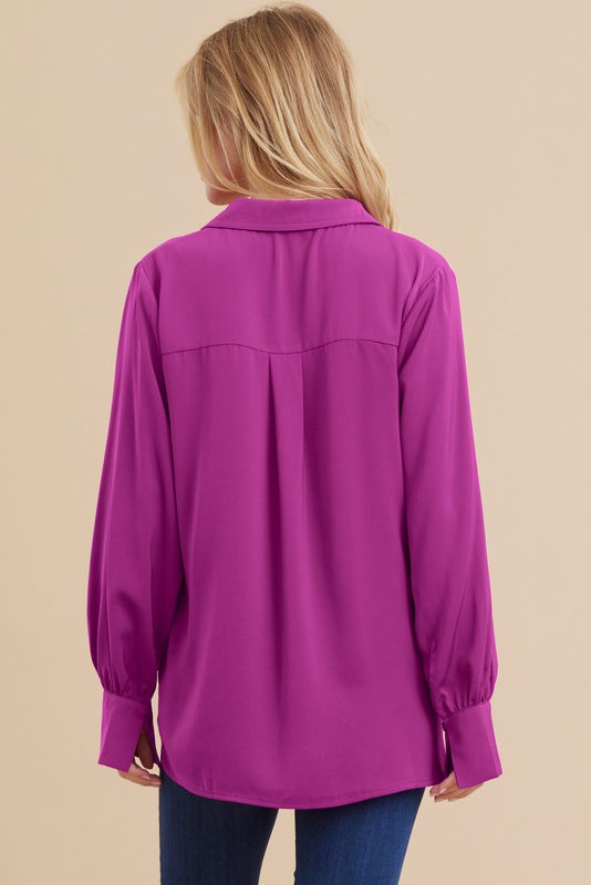 Orchid Grace Collared Top