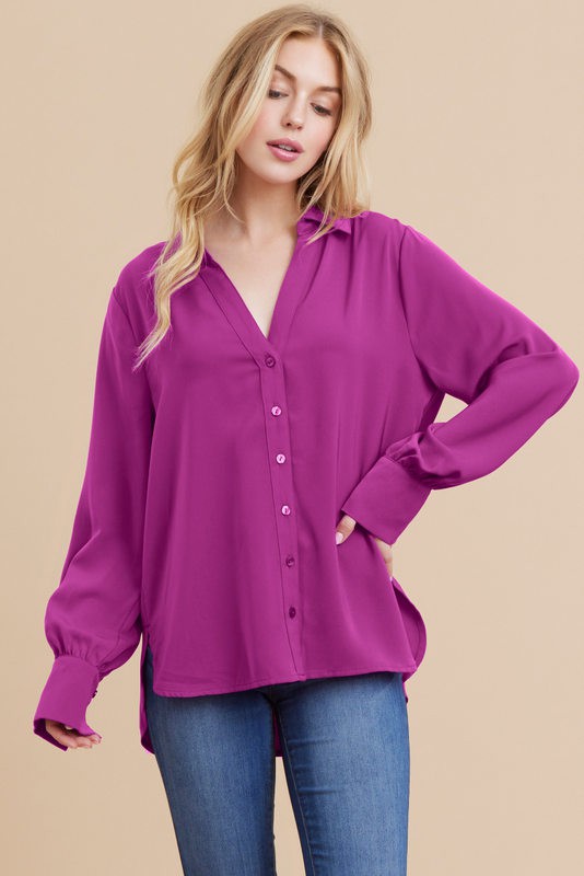 Orchid Grace Collared Top