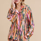 Paint Print Satin Pajama Separates