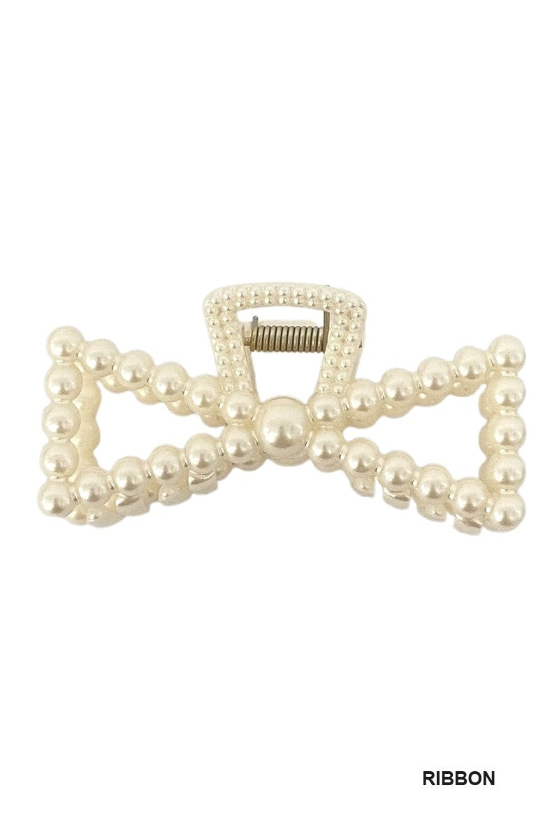 Pearl Trimmed Claw Clip