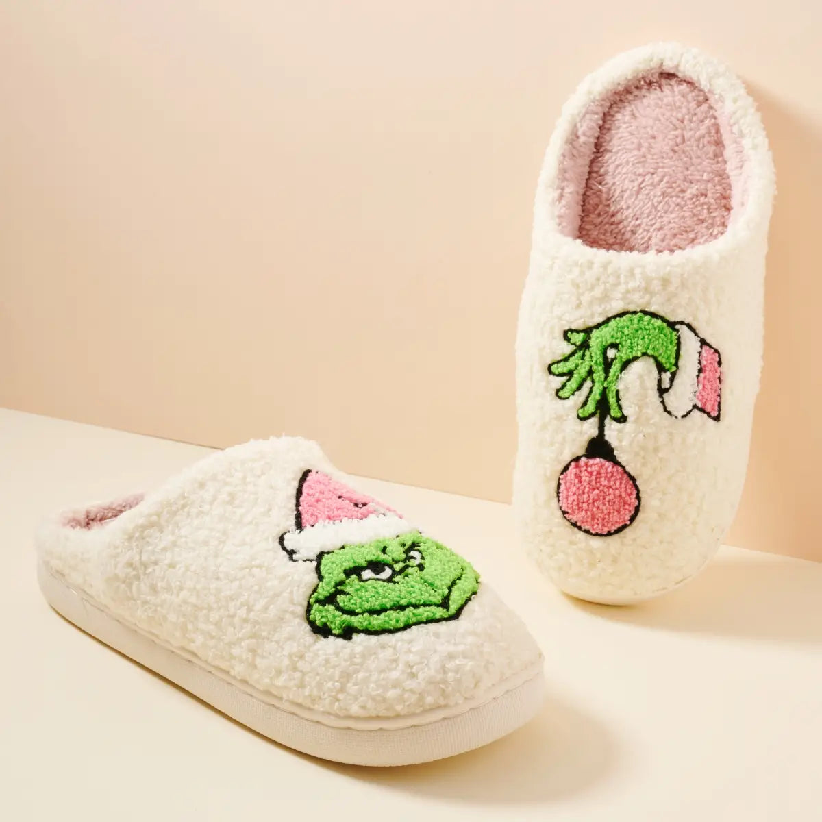 Adorable Christmas Grinch Slippers