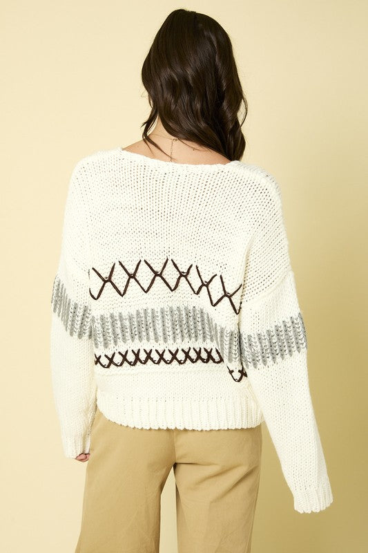 Modern City Cable Stitch Sweater