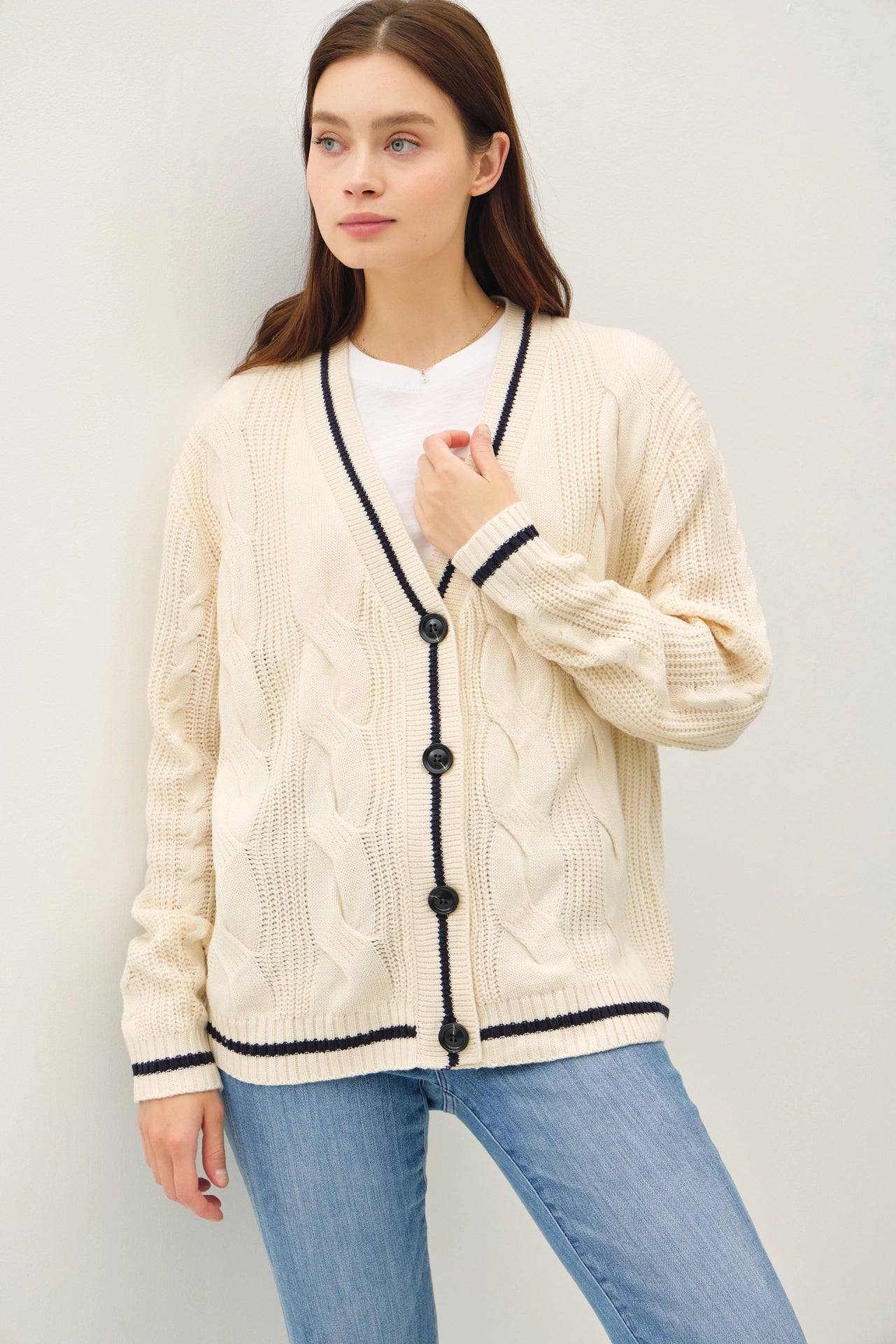 Edgewood Luxe Cable Knit Cardigan