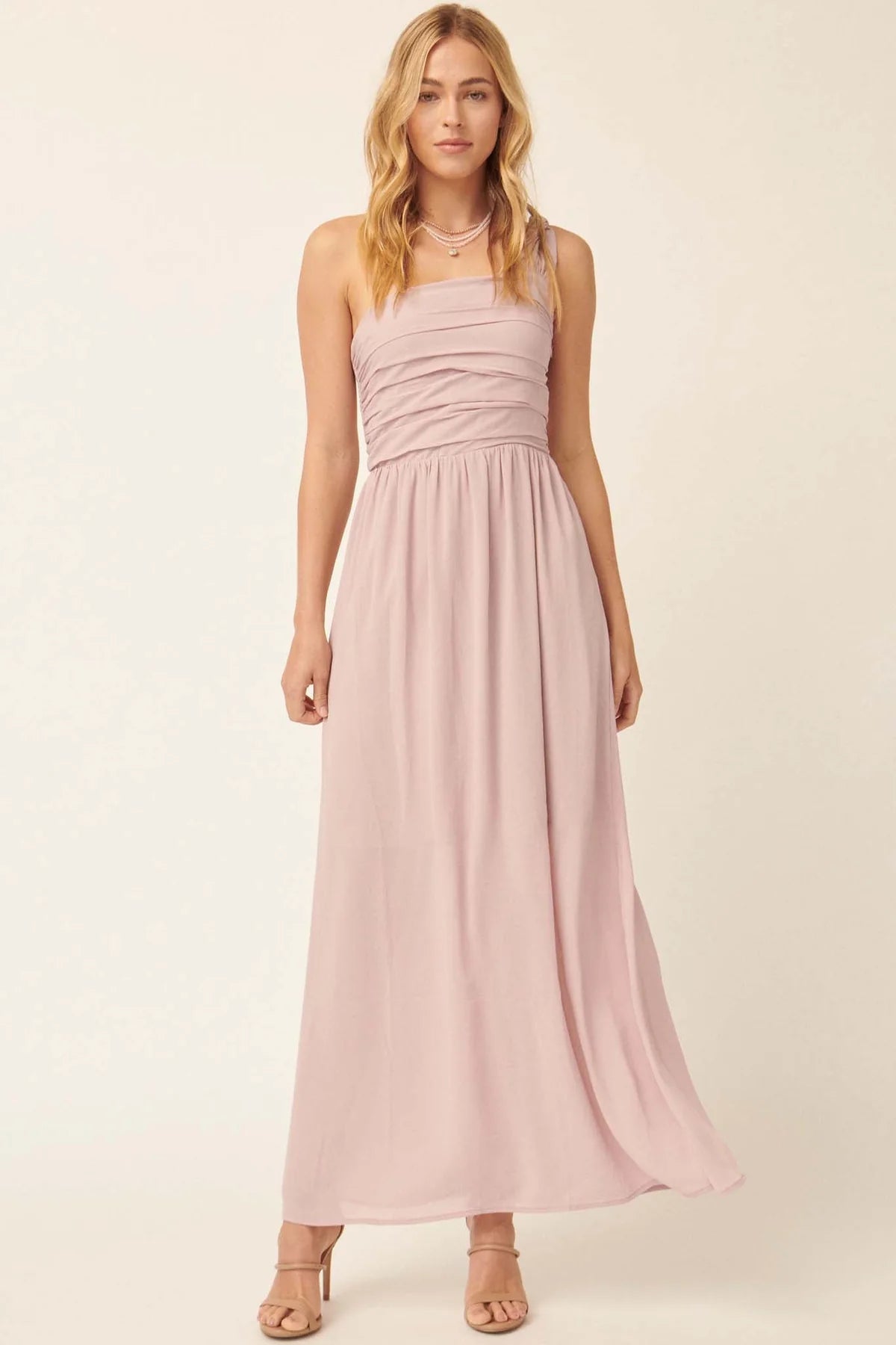 Love Goddess One Shoulder Maxi Dress