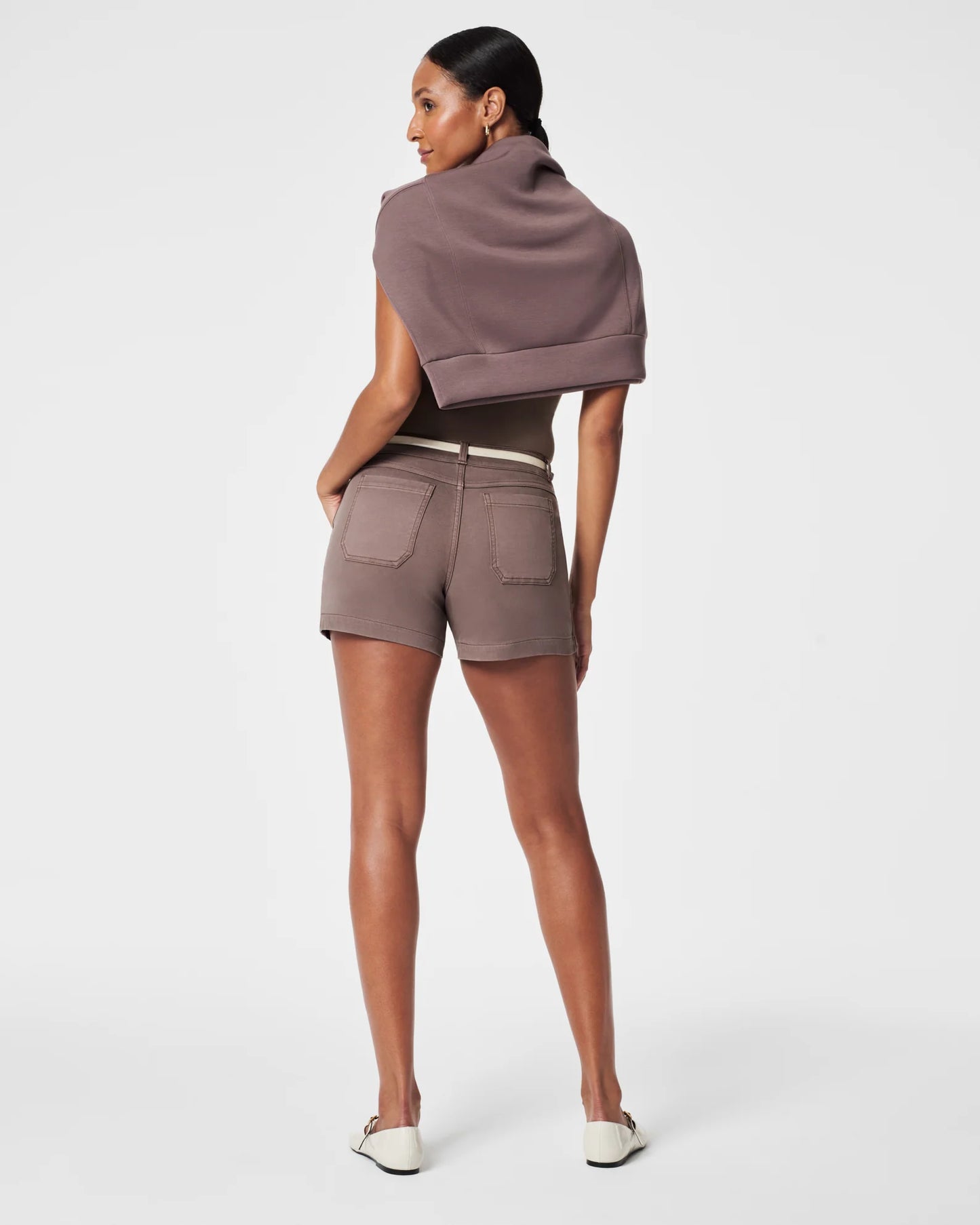 Spanx 4" Twill Short - Smoke