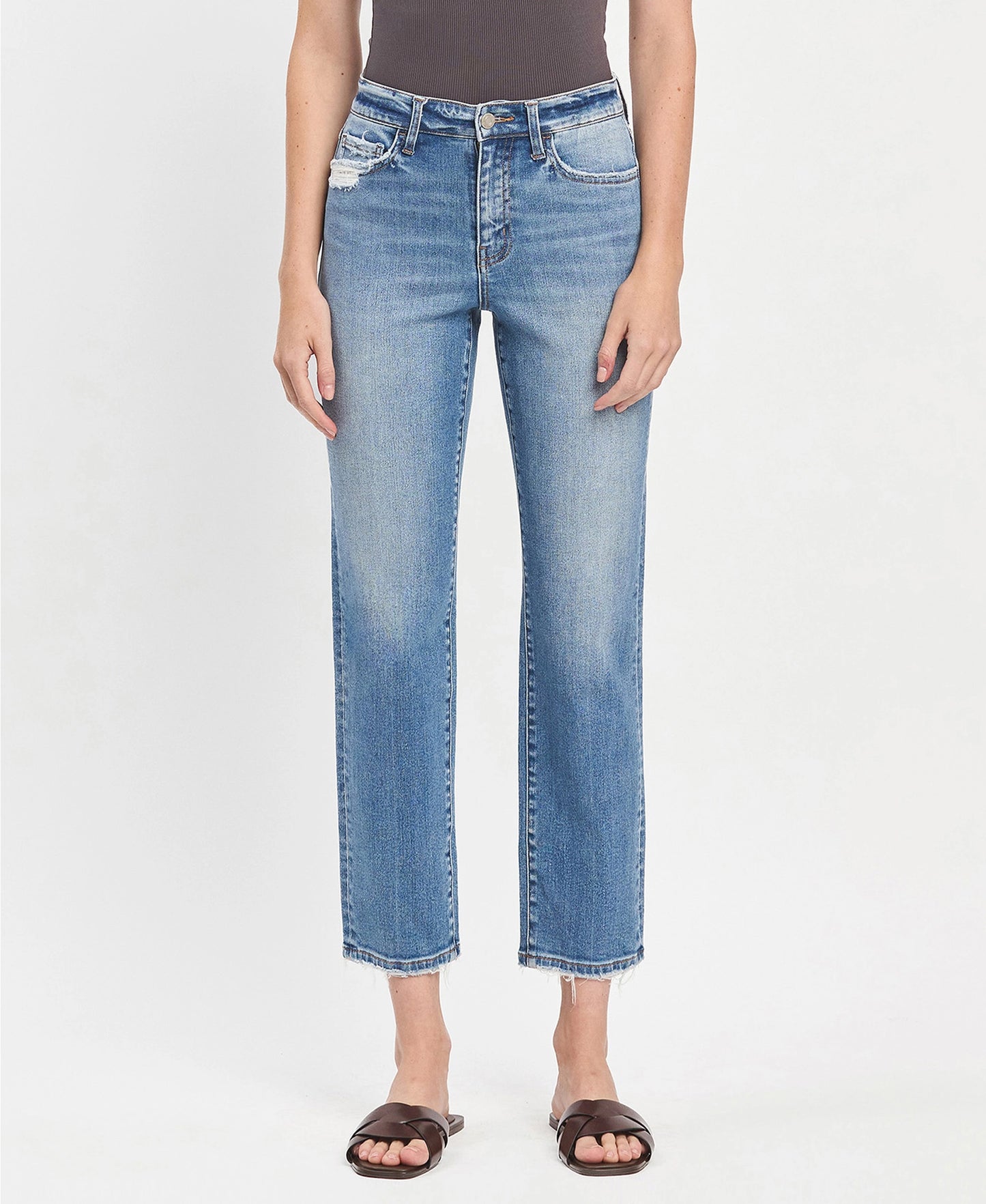 Vervet Tapered Straight High Rise Jeans