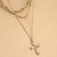 Multilayer Cross Pendant Necklace