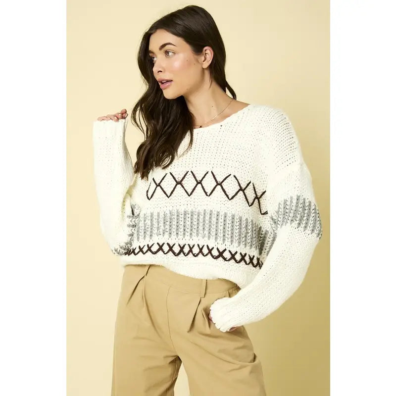 Modern City Cable Stitch Sweater