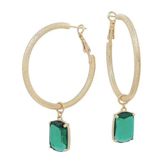 Emerald Elegance Drop Earrings