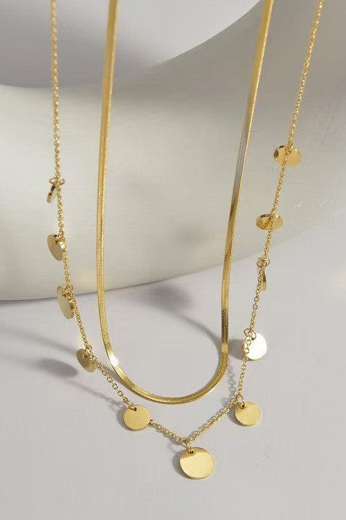 Timeless Disc Layered Necklace