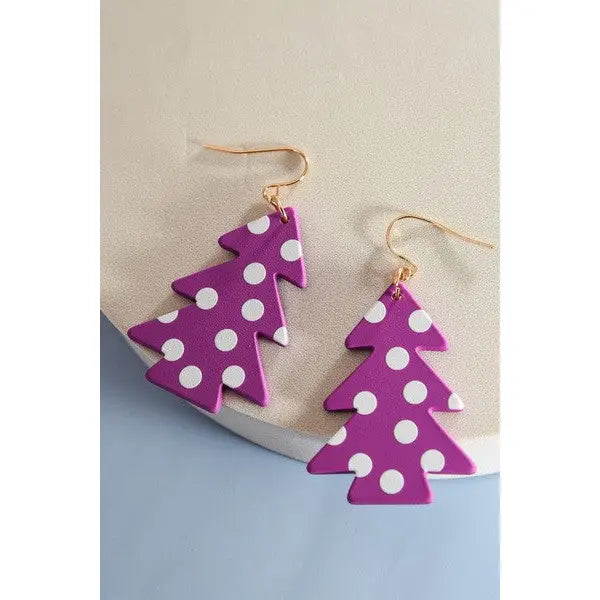 Simple Christmas Tree Earrings