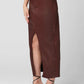 SALE - "Coffee Talk" Wine Straight Stretch Skirt