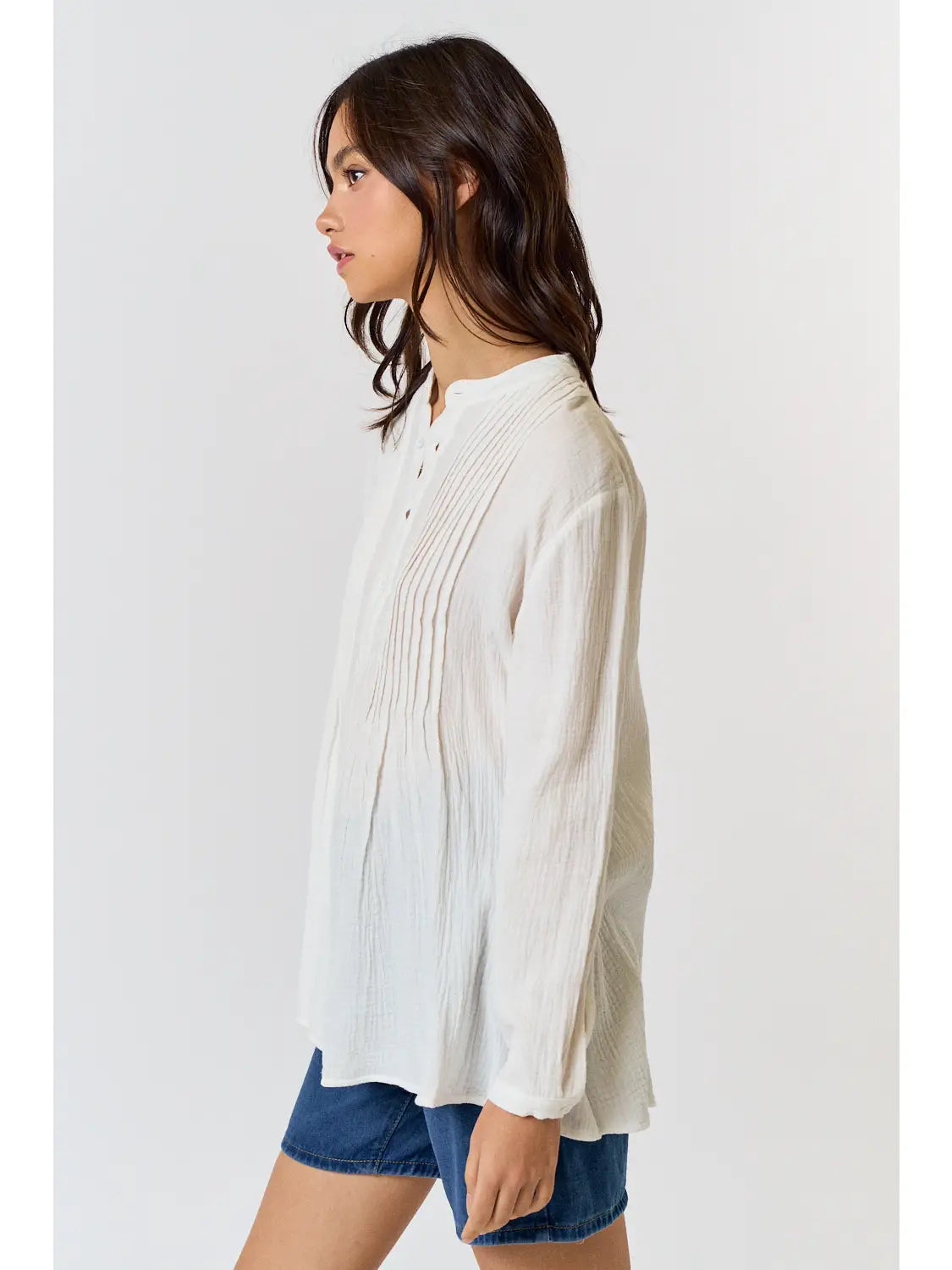 Misty Morning Pleated Pleasantries Top