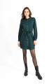 Emerald Grace Woven Dark Green Dress