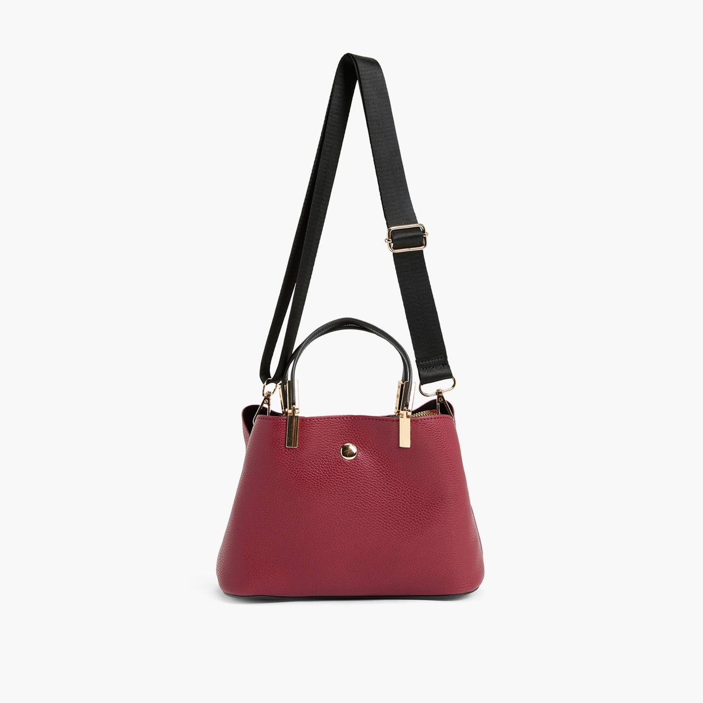 Simpler Times Bucket Crossbody: Burgundy