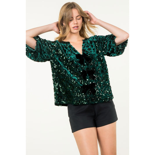 Midnight Emerald Luxe Top