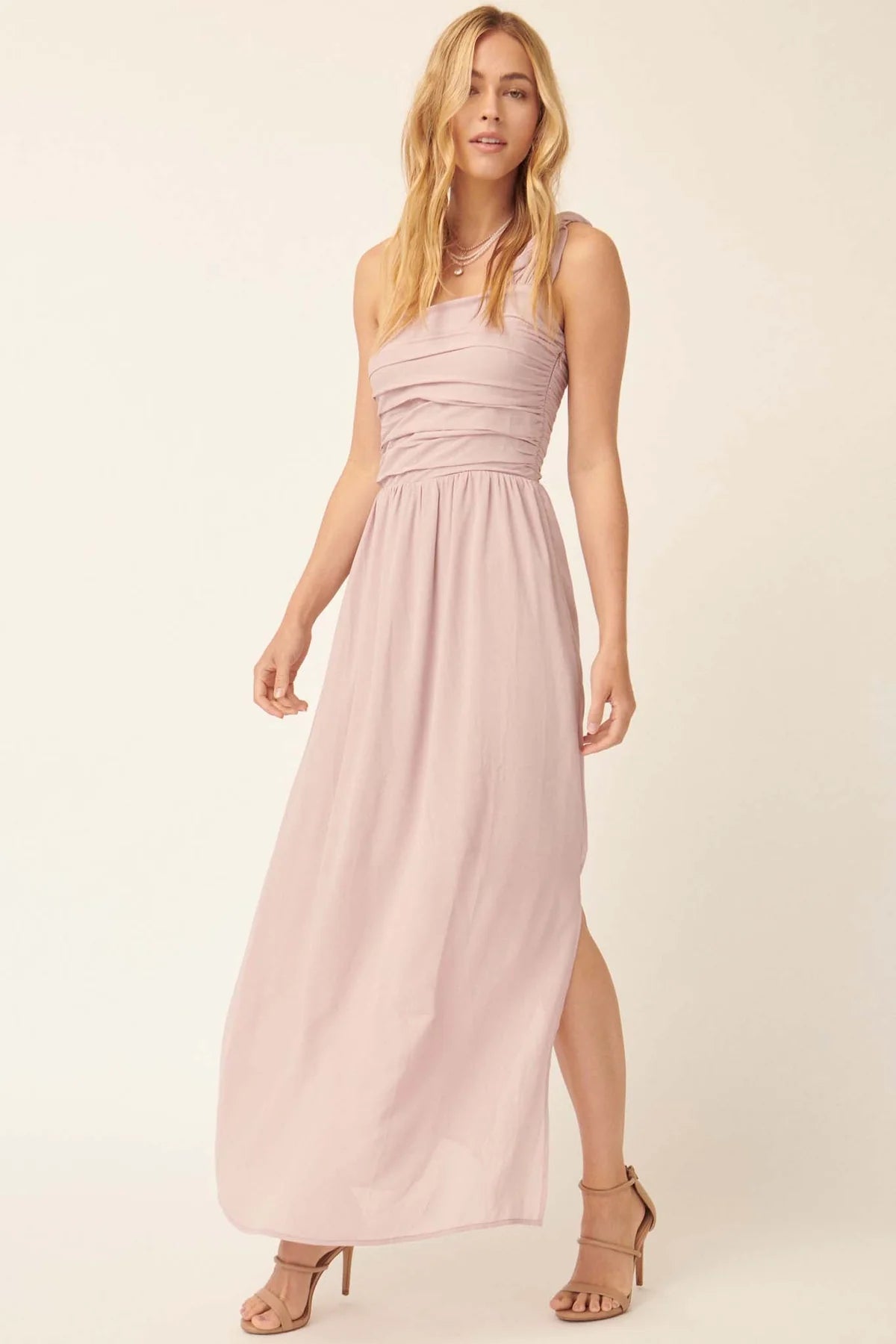 Love Goddess One Shoulder Maxi Dress