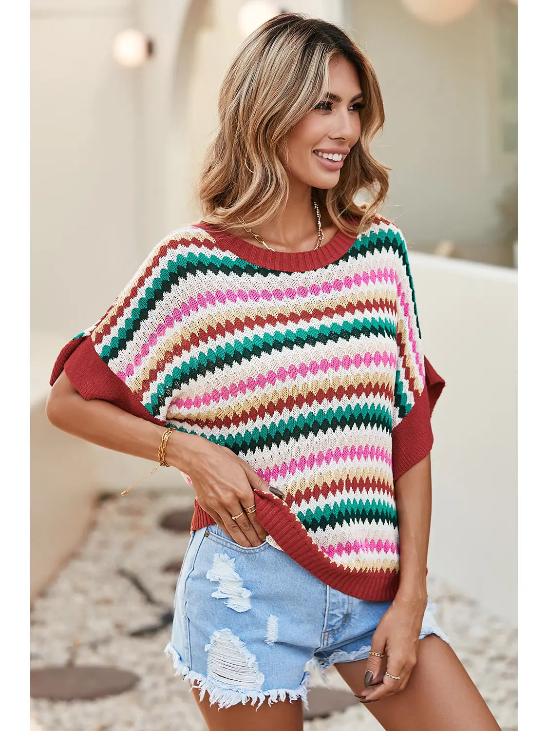 Scarlet Harmony Ruffle Sweater