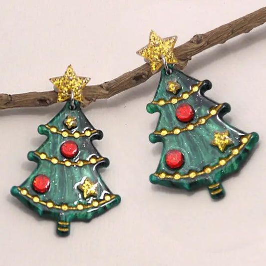 Christmas Tree Holiday Earrings