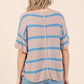 By The Sea Stripe Ruffle Sweater