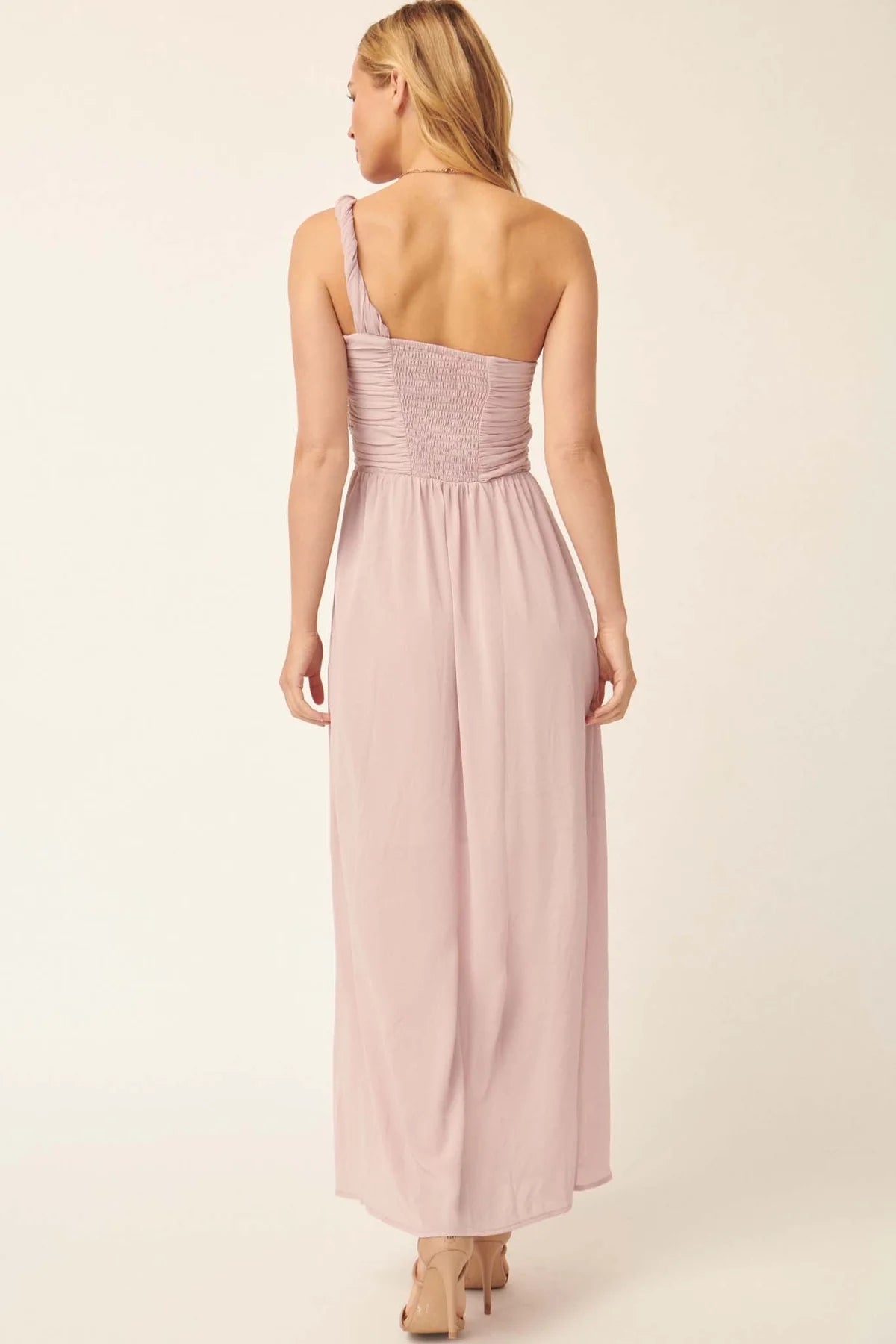 Love Goddess One Shoulder Maxi Dress