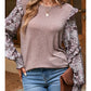 Soft Chestnut Floral Tiered Blouse