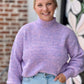 Violet Luxe Perfection Mock Neck Sweater