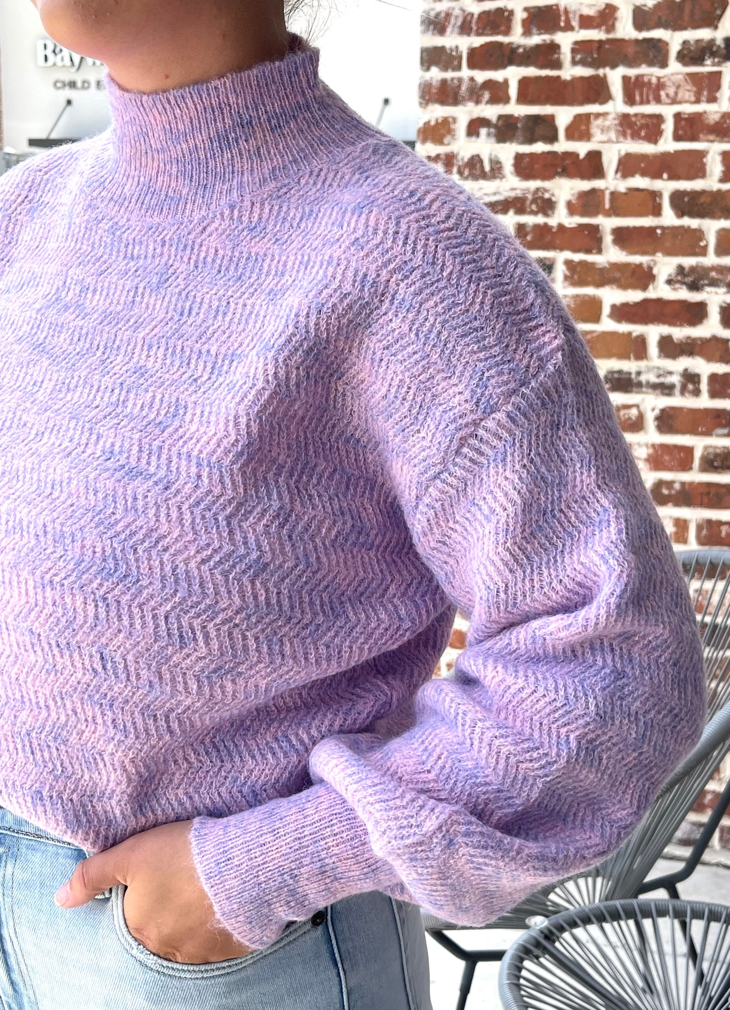 Violet Luxe Perfection Mock Neck Sweater