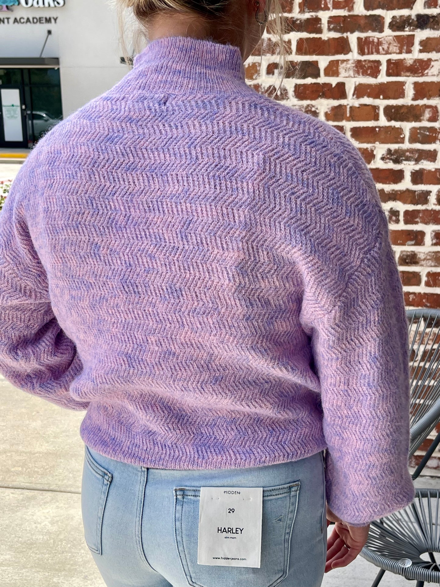 Violet Luxe Perfection Mock Neck Sweater