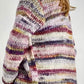 Mauve Sunset Knit Fuzzy Cardigan