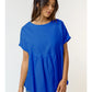 Cobalt Skies Baby Doll Pocket Peplum Breeze Top