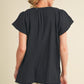 Thia Embroidered Top - Black