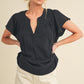 Thia Embroidered Top - Black
