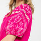 Emery Embroidered Puff Sleeve Top