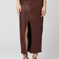 SALE - "Coffee Talk" Wine Straight Stretch Skirt