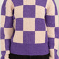 Weekend Chills Checkered Long Sleeve Sweater