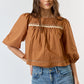 Autumn Waves Peplum Rick Rack Top