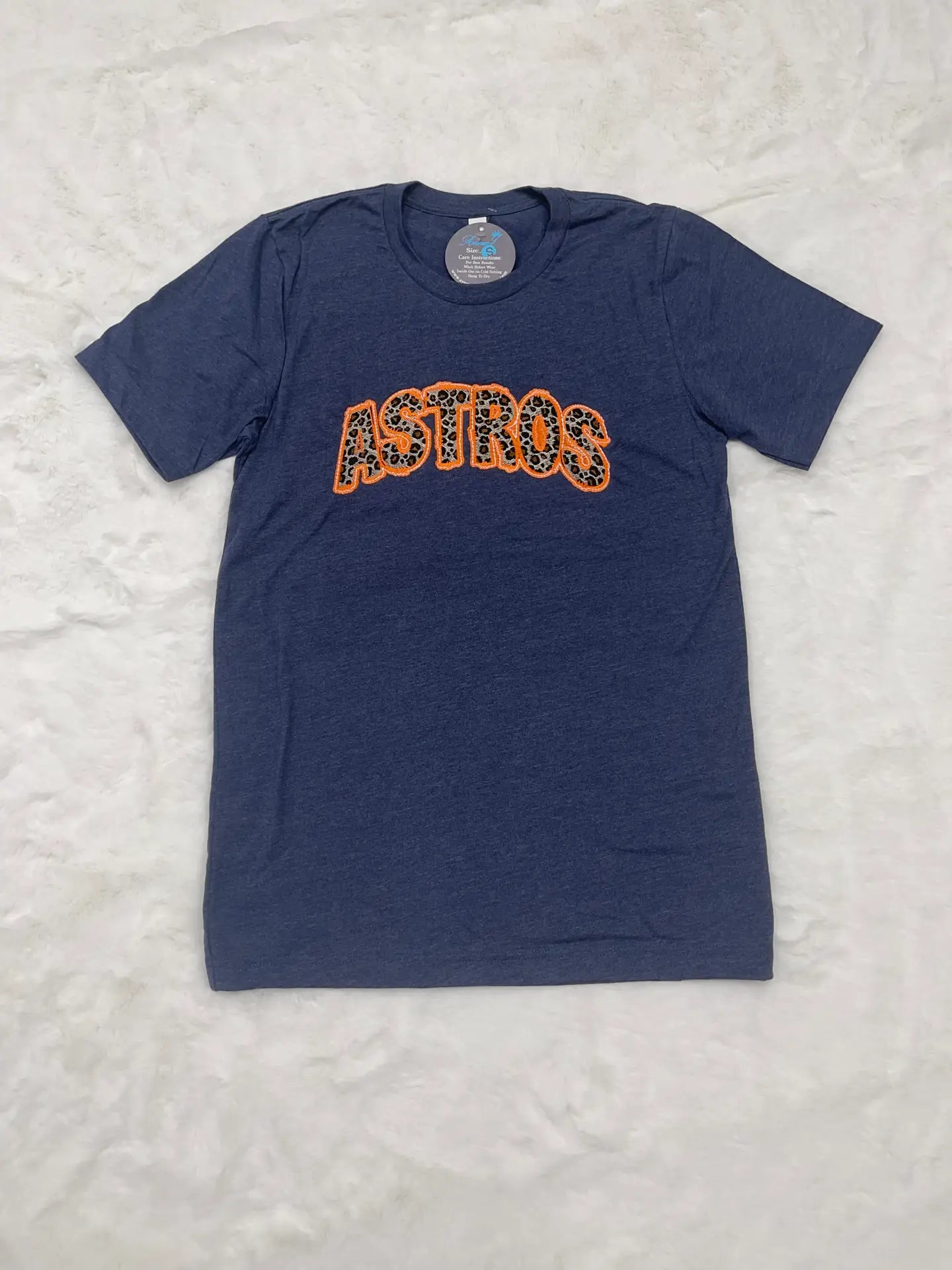 Astros Leopard Embroidered Tee