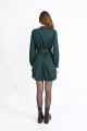 Emerald Grace Woven Dark Green Dress