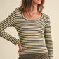 Cocoa & Ebony Striped Top