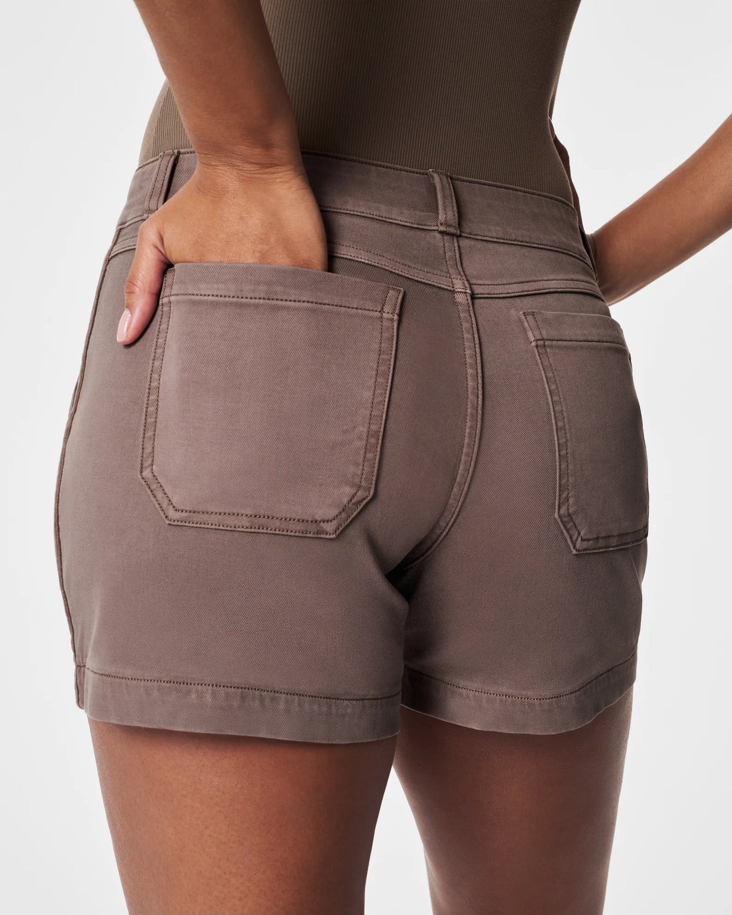 Spanx 4" Twill Short - Smoke