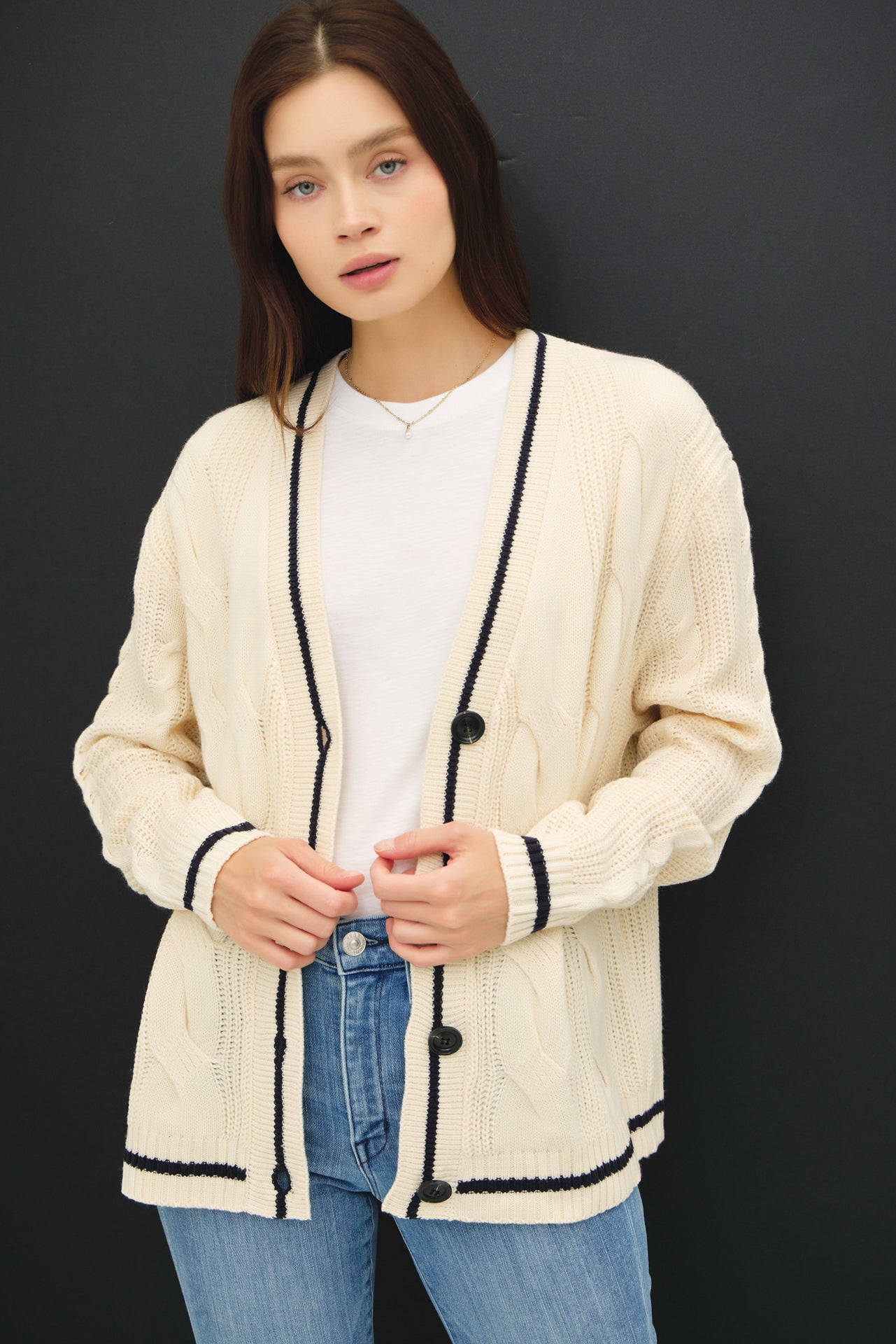 Edgewood Luxe Cable Knit Cardigan