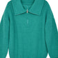 Emerald Mock Zipper Sweater