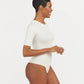 Ribbed Crewneck Bodysuit - Parchment