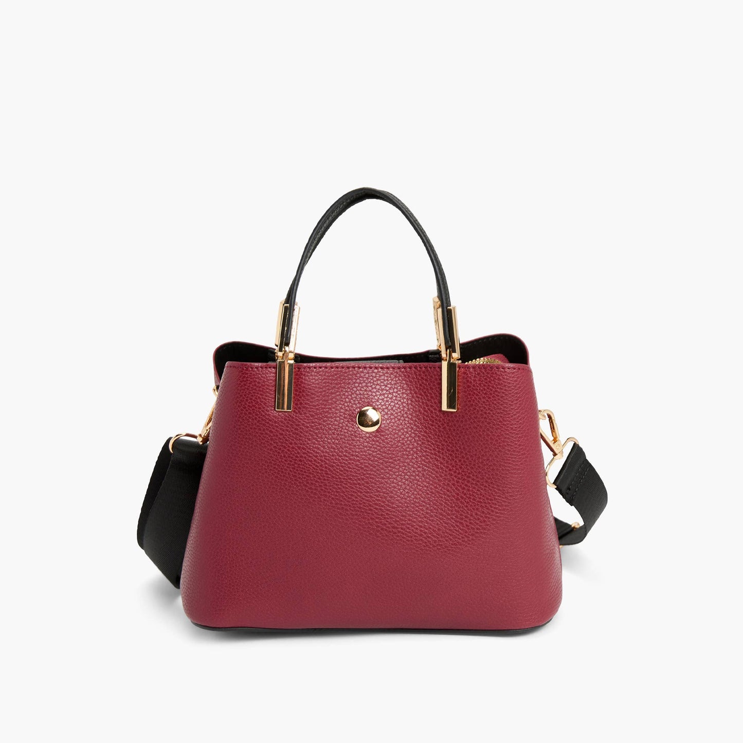 Simpler Times Bucket Crossbody: Burgundy